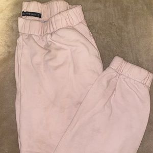 Brandy Melville pink cuffed sweatpants